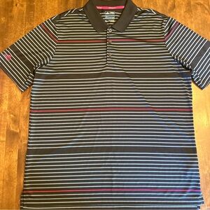 Adidas Mens XL Polo Golf‎ Shirt Climacool Stripes Casual Office Active Sports